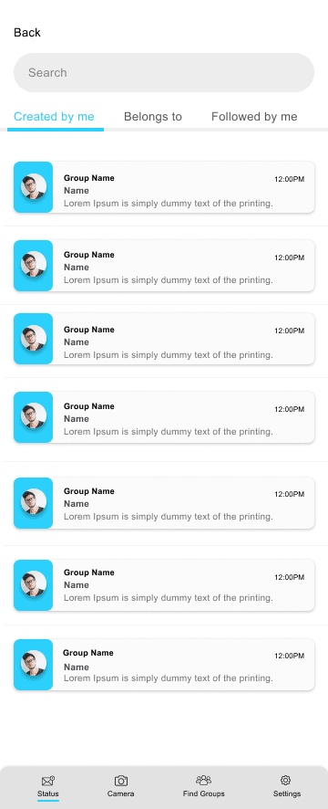 HIBRID — Your groups screen
